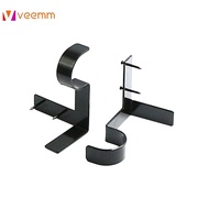 Home Improvement Easy To Install Curtain Holder Single Hook/double Hooks Window Hardware Holder Curtain Rod Bracket Curtain Rod Holders Window Frame Rod veemm