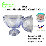 12Oz Plastic ABC Cup Plastic Dessert Cup Cendol Cup Cawan Plastik Cawan Ais Krim Cawan ABC Mangkuk A
