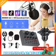 Microphone Studio Recording Kits With V8 Sound Card Condenser Microphone BM800 Broadcast Bundle Reco