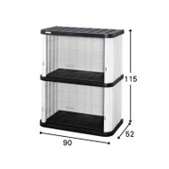 日本IRIS 愛麗思防水戶外陽台收納儲物櫃 (90*52*115cm) - ML1200V | 室外庭院防雨工具收納置物櫃