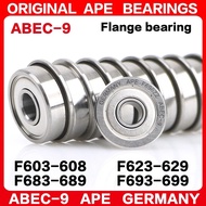 5/10pcs ABEC-9 Flange Bearing F683 F608 F684 F685 F686 F688 F693 F694 F695 F696 F698 F604 F605 F606 