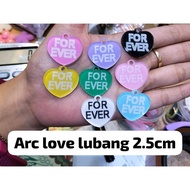 GANTUNGAN 5pcs acrylic love hole hanger for ever love 2.5cm keychain