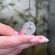 【願‧平安】玻璃種翡翠平安扣項鍊 | 天然緬甸玉翡翠A貨 | 送禮