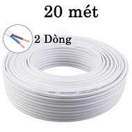 50 20 10mét mở rộng sức mạnh Dây Loa 2 Lõi Đồng 2x4 2x2.5 dây mềm Lõi cáp Chất chống cháy