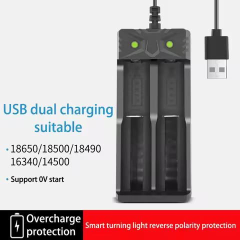 New 2 Slots USB Dual 18650 Charging 3.7V Rechargeable Lithium Battery 18650 Battery Charger For 1850