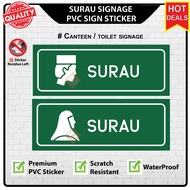 Surau Sticker, Surau Lekaki, Surau Perempun, Kiblat Stiker Sign Stiker ⛔ (Sticker Only /  Sticker + 