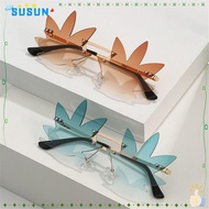 SUSUN Maple Leaf Shape Decorative Street Shades Eyewear Rimless