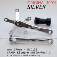 Crank Litepro plus Hollowtech II Single Dual BCD130 Crank HT2 - Goes Store87