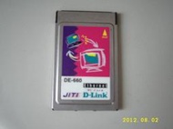 D-LINK DE-660 Ethernet PC CARD /PCMCIA CARD(只有卡,無傳輸線)