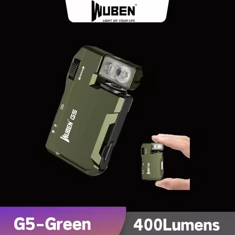 WUBEN G5 EDC Flashlight 400Lumens RGB&White Type-C Rechargeable Pocket-Sized Brilliance Keychain Lig