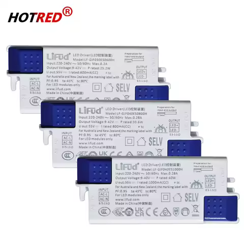 Lifud LED Driver DC9-42V 30W-40W LF-GIF040ES 800mA 850mA 900mA 950mA 1000mA 1050mA No Flicker 0.95PF