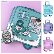 ZENONO Trunk Kuromi ของเล่นหนังสือเงียบหนังสือส่งเสริมกิจกรรมอะนิเมะทำนองของฉันหนังสือสติกเกอร์กระเป๋าเดินทาง3D Cinnamoroll ของฉันหนังสือยุ่งเด็กผู้หญิง