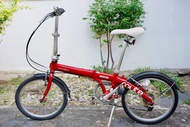 จักรยานพับได้ญี่ปุ่น - ล้อ 20 นิ้ว - เกียร์ 7 สปีด - อลูมิเนียม - Dahon Route - สีแดง [จักรยานมือสอง