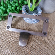 Antique Brass Drawer Pull Business Card Drawer Pull