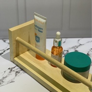 Minimalist Wooden Skincare Rack Cosmetic Rack Bedroom Wall Rack Multipurpose Aesthetic Rack