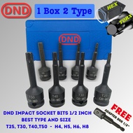 MATA DND Impact Socket Wrench SET TORX HEX L TORX HEX SOK Impact Cr-MO 1/2 inch