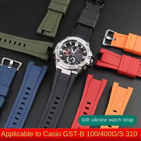 For Casio G-SHOCK GST-210/W300/400G/B100/S110 S120 S130 S310 S330 Silicone Watchband men's resin Ctr