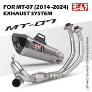 MT-07 FZ-07 Motorcycle Exhaust Full System SR Muffler Slip on Exhaust For Yamaha MT07 FZ07 2014-2021