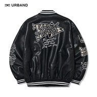 Jaket Varsity Baseball Kulit Leather Sintetis Embroidery A511