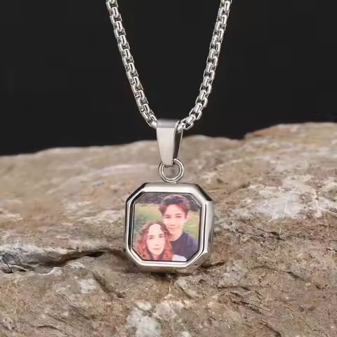 Custom Heat Photo Magic Necklace With Hidden Picture Heat Activated Magic Lover Birthday Valentines 
