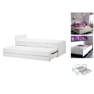 💥ORIGINAL💥IKEA SLÄKT Bed frame with underbed and storage, white, 90x200 cm