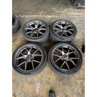 Rays Homura 2x5S 18 Inch 5x120 18x8JJ 18x9JJ ET36 ET46 Sport Rims with Tyres Original Halfcut Made i