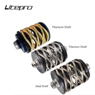 Litepro Folding Bicycle Steel /Titanium Axle Spring Suspension Rear Shocks Absorber Cycling Parts For Brompton 3Sixty Fo