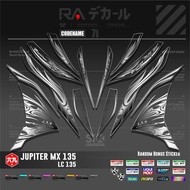 Striping Jupiter MX 135 New Transparan/Sticker MX 135 New Transparan