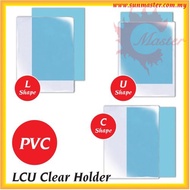 LCU File Holder | A5 A4 F4 A3 | U Shape | C Shape PVC Clear Holder | L Shape Folder | L Shape File |