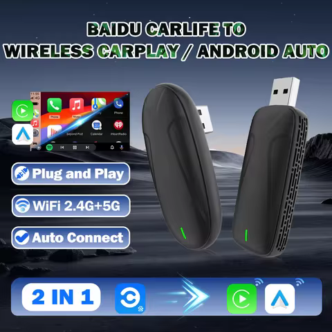 Carlinkit Baidu Carlife to Wireless CarPlay Android Auto Adapter 2 in 1 Streaming Box Plug and Play 