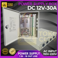 POWER SUPPLY 12V/30A BOX FOR CCTV
