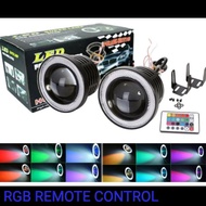 3200LM Car COB Upgrade Section High Power M609 LED Angel Eyes Fog Light ring Lens Projector (Alumini