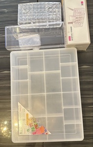 全新 收鈉盒 三個 DAISO 20格收納盒  壓克力化妝品架