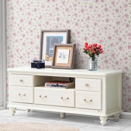 Ifurnholic Amandla TV Cabinet I Meja TV Klasik I Rak TV Kayu - 110x34x45 cm - Ivory