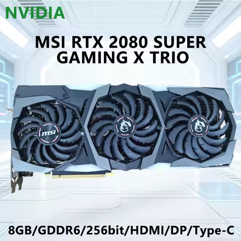 RTX 2080 SUPER 8GB graphics card MSI RTX2080 SUPER GAMING X TRIO GPU Support 8GB GDDR6 256-bit 8-pin
