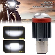 BA20D Motorcycle LED Dual-Lens Projector Headlight Scooter Motorbike Spotlight Bulb DRL Hi/Lo Beam H