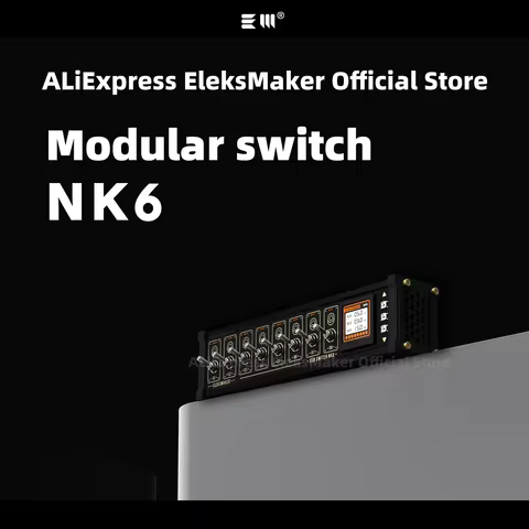 EleksMaker｜USB switch, NK6,independent control, button switch, retro gold plating, table setting, se