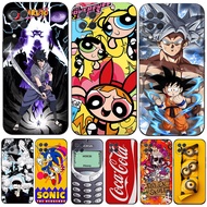 case For Samsung Galaxy M62 F62 4G Case Silicon Phone Back Cover Soft black tpu m625 Fashion Anime D