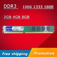 Mlใช้การจดจำ RAM DDR3 2GB 4GB 8GB 1066Mhz 1333Mhz 1600MHZ PC3 8500U PC3 10600U PC3 12800U คอมพิวเตอร์ตั้งโต๊ะแรมความจำ DIMM 2G 4G 8G
