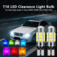 2pcs For Mercedes Benz C-Class W203 W204 C63 C200 C180 LED Clearance Light Bulb Parking Lamp W5W T10