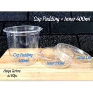 Inner PET Pudding Cup 400ml 14oz Contents 50pc/ Pudding Cup/Pudding Container/400ml Pudding Cup/Pudd