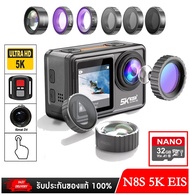 กล้อง Accioncamara 5K 4K 60FPS EIS วิดีโอพร้อมเลนส์ 48MP 4Zoom 1080P เว็บแคม Vlog wiFi