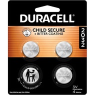Duracell 2032 Lithium Battery. 4 Count Pack. Child Safety Features. Compatible with Apple AirTag, Ke