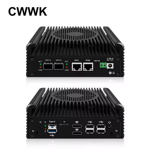 CWWK S2 Micro-computer N355 N150 Mini PC Firewall Appliance,2x10GbE SFP+Mini Computer with 2x i226-V