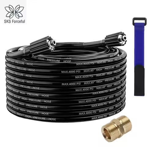4000PSI 2-30M Customizable High Pressure Washer Hose – M22 Car Wash Hose Water Cleaning Extension fo