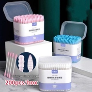 200pcs box Double Headed Cotton Swab Makeup Remover Cotton Swab Disposable Cotton Swab