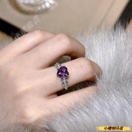 D2904 Adjustable Ring Adjustable Ring Japanese Korean Popular Fashion Ring Design Style Purple Zirco