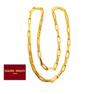 👍916 Paper Clips Gold Chain /Rantai Leher Emas 916