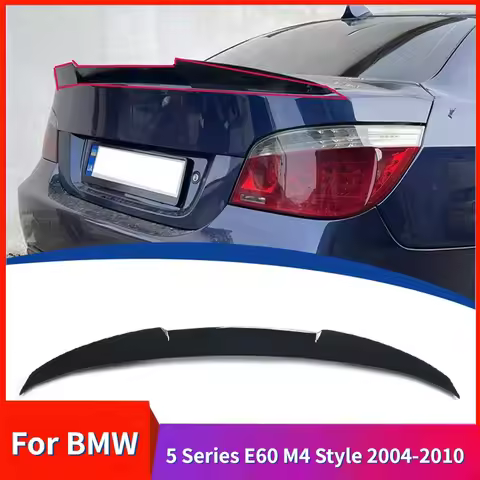 Car Rear Trunk Spoiler Splitter Tail Wing for BMW 5 Series E60 M4 Style 520i 520d 525i 530i 530d 200
