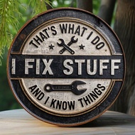 2D Flat Round Wooden/acrylic Hanging Sign, This Is What I Do, I Can Fix Anything, 1 Piece, Suitable 